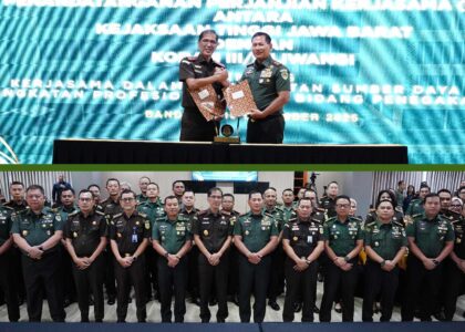 Pangdam III/Siliwangi dan Kajati Jawa Barat saat penandatanganan PKS