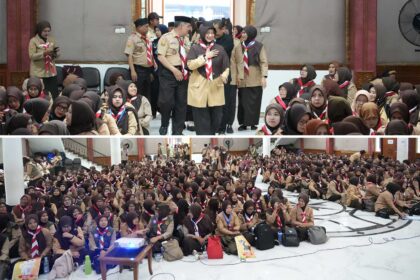 Ketua Kwarcab Kabupaten Bandung Emma Dety Permanawati saat Kursus Orientasi Pramuka