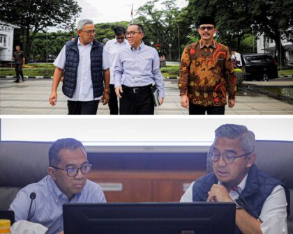 Mendiktisaintek Brian Yuliarto dan Wali Kota Bandung Muhammad Farhan bahas kolaborasi pengelolaan sampah di Balai Kota