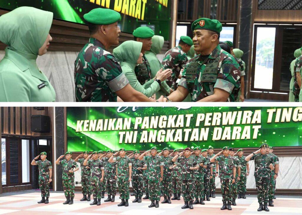 Dankodiklatad Letjen TNI Mohamad Hasan di Acara Kenaikan Pangkat Pati TNI AD Mabesad