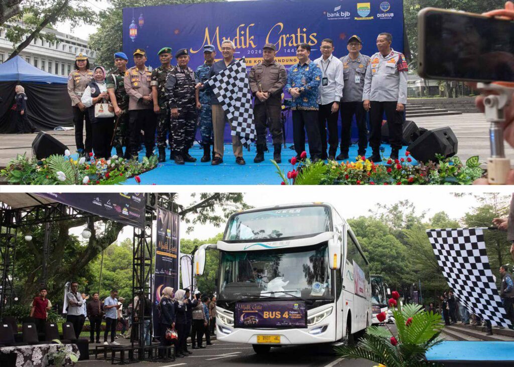 Wali Kota Bandung Muhammad Farhan lepas 259 peserta Mudik Gratis 2026 menuju Jateng & Jatim