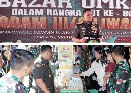 Pembukaan Bazar UMKM HUT ke-80 Kodam III Siliwangi di Bandung