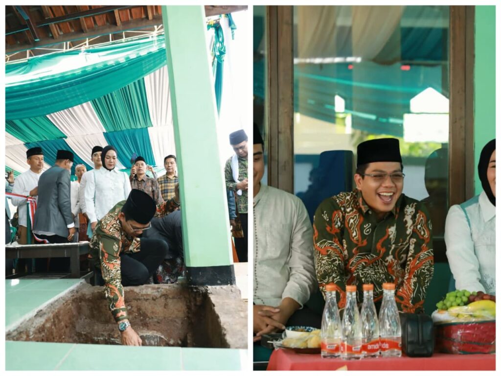 Kang Dadang Supriatna memimpin lelang spontan pembangunan masjid di Desa Cikasungka.