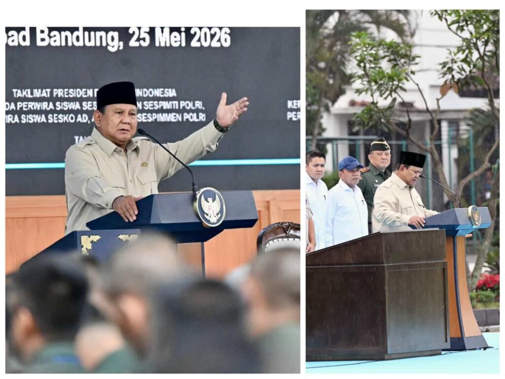 Presiden Prabowo Subianto memberikan pembekalan strategis dan taklimat kepada 1.095 Perwira Siswa TNI-Polri Angkatan Tahun 2026.