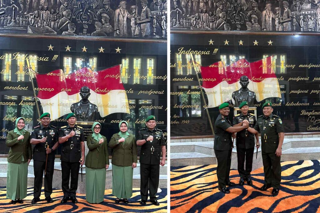 Pangdam III/Siliwangi Mayjen TNI Kosasih memimpin jalannya acara tradisi dan ramah tamah Sertijab Dandeninteldam III/Siliwangi di Makodam, Bandung, Jumat (29/5/2026).