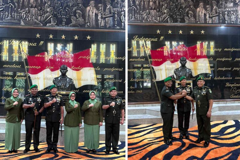 Pangdam III/Siliwangi Mayjen TNI Kosasih memimpin jalannya acara tradisi dan ramah tamah Sertijab Dandeninteldam III/Siliwangi di Makodam, Bandung, Jumat (29/5/2026).