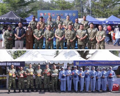 Marsma TNI Eko Sujatmiko Meninjau Stan UMKM Di Lanud Sulaiman