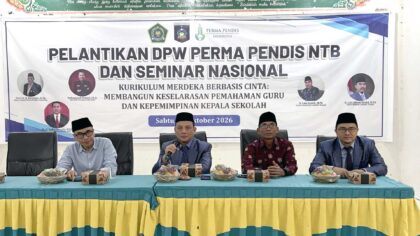 Resmi Dikukuhkan DPW Permapendis NTB Siap Dorong Mutu Pendidikan Islam